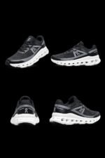 men's black and white slip on shoes